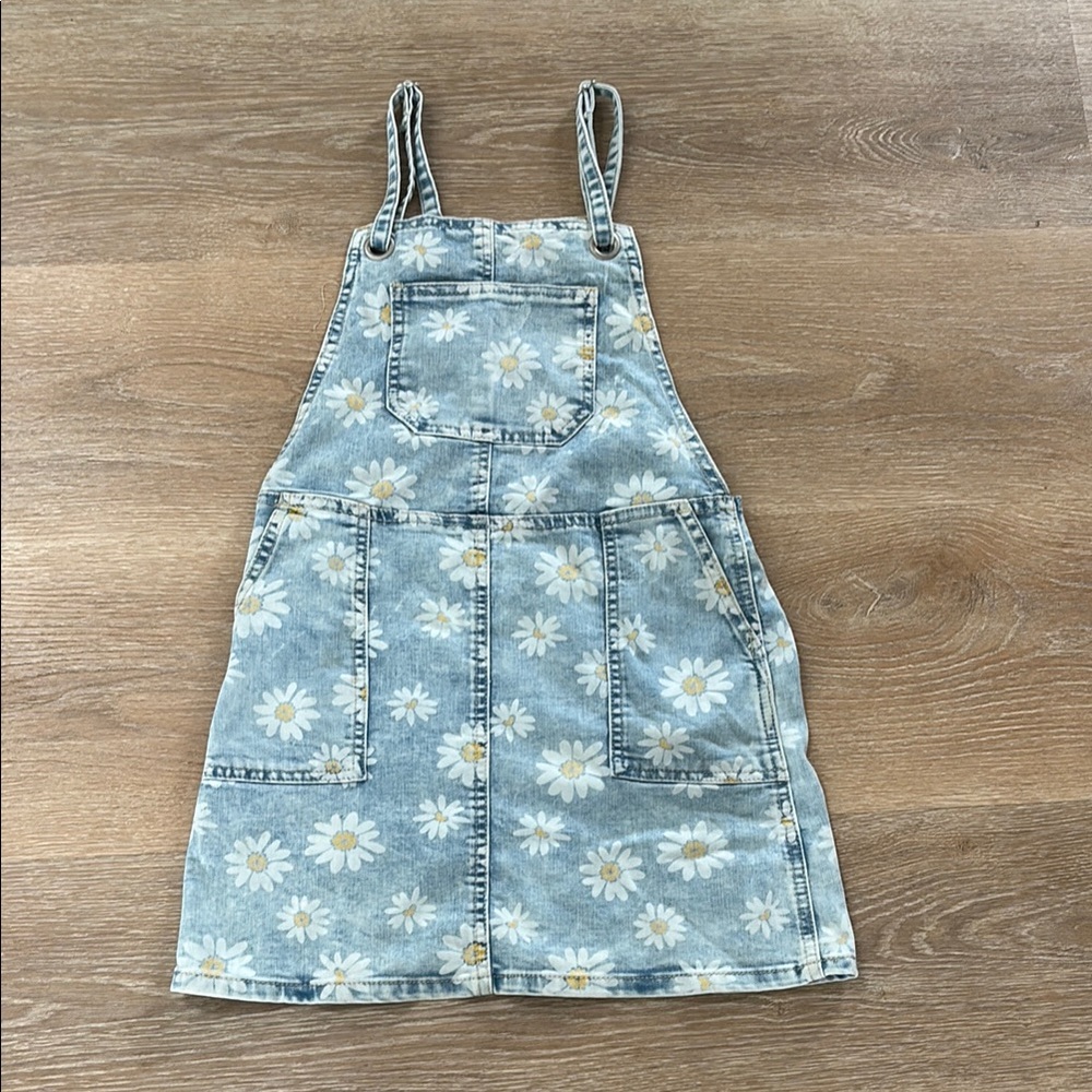 Cat & Jack Blue and White Floral Overalls